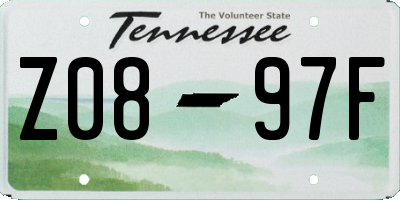 TN license plate Z0897F
