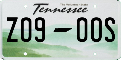 TN license plate Z0900S