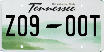 TN license plate Z0900T