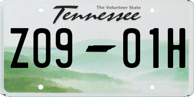 TN license plate Z0901H