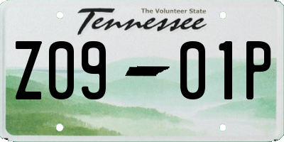 TN license plate Z0901P