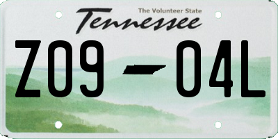 TN license plate Z0904L