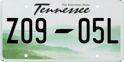 TN license plate Z0905L