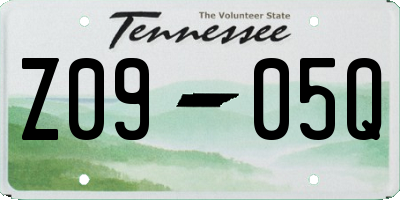 TN license plate Z0905Q