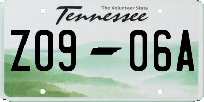 TN license plate Z0906A