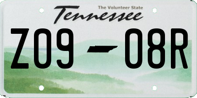 TN license plate Z0908R
