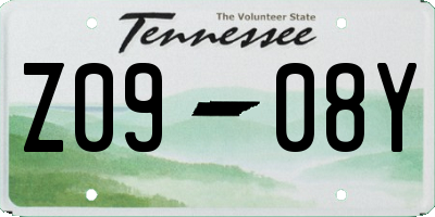 TN license plate Z0908Y
