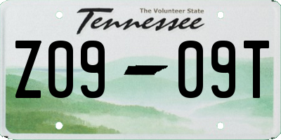TN license plate Z0909T