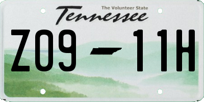 TN license plate Z0911H