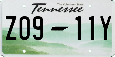 TN license plate Z0911Y