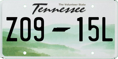TN license plate Z0915L