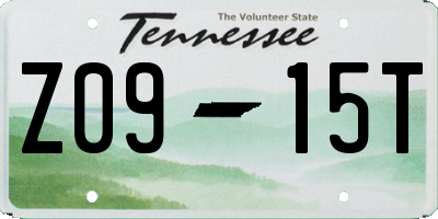 TN license plate Z0915T