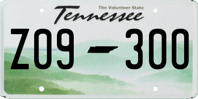 TN license plate Z0930O