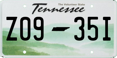 TN license plate Z0935I