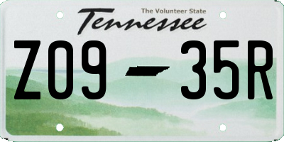 TN license plate Z0935R