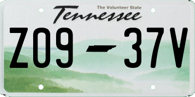 TN license plate Z0937V