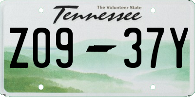 TN license plate Z0937Y