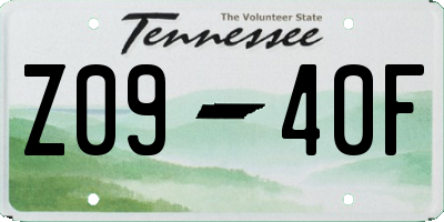 TN license plate Z0940F