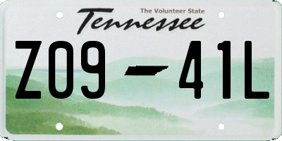 TN license plate Z0941L
