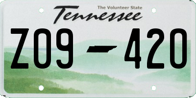 TN license plate Z0942O