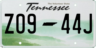 TN license plate Z0944J