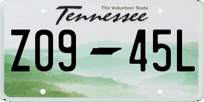 TN license plate Z0945L