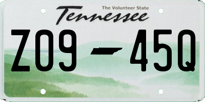 TN license plate Z0945Q