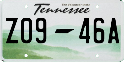 TN license plate Z0946A