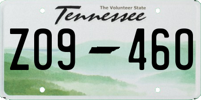 TN license plate Z0946O