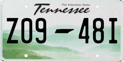 TN license plate Z0948I