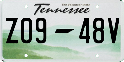 TN license plate Z0948V