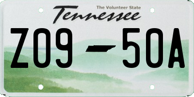 TN license plate Z0950A