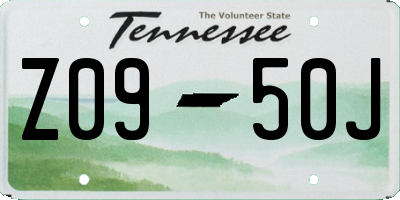 TN license plate Z0950J