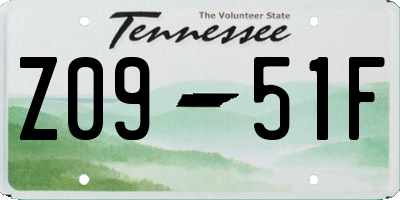 TN license plate Z0951F