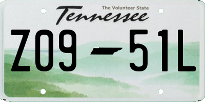 TN license plate Z0951L