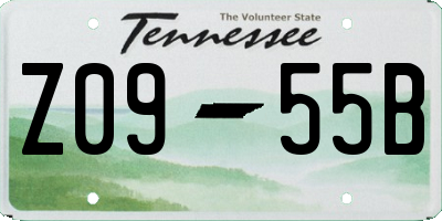 TN license plate Z0955B