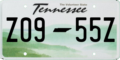 TN license plate Z0955Z