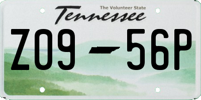 TN license plate Z0956P