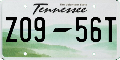 TN license plate Z0956T