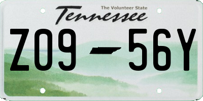 TN license plate Z0956Y