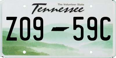 TN license plate Z0959C