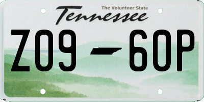 TN license plate Z0960P