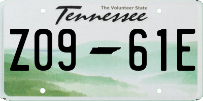 TN license plate Z0961E
