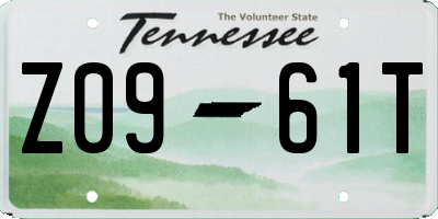 TN license plate Z0961T