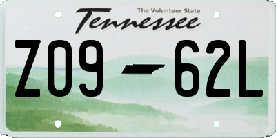 TN license plate Z0962L