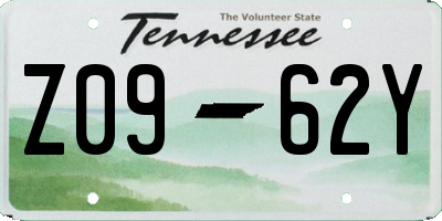 TN license plate Z0962Y