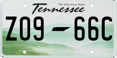 TN license plate Z0966C