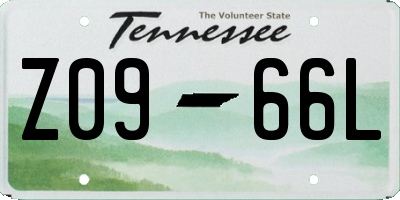 TN license plate Z0966L