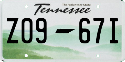 TN license plate Z0967I