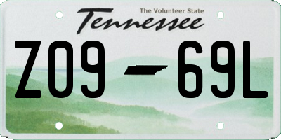 TN license plate Z0969L